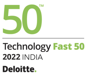 Text: 50 Technology Fast 50 2022 India Deloitte